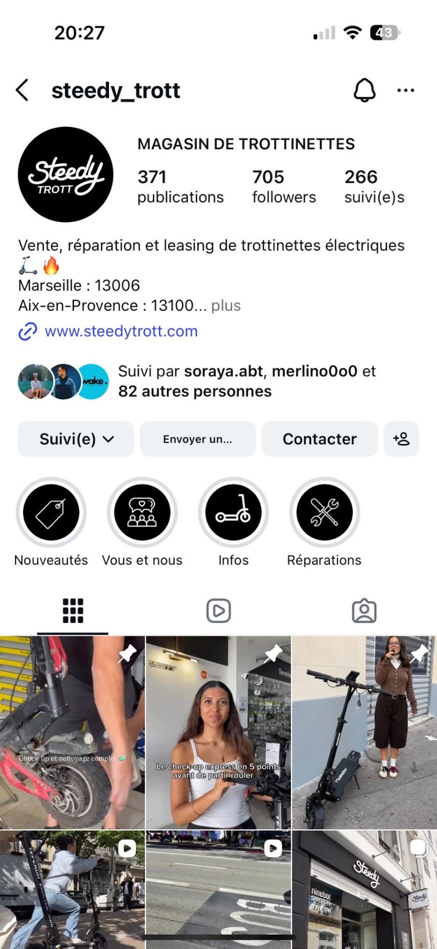 Profil Instagram @steedy_trott