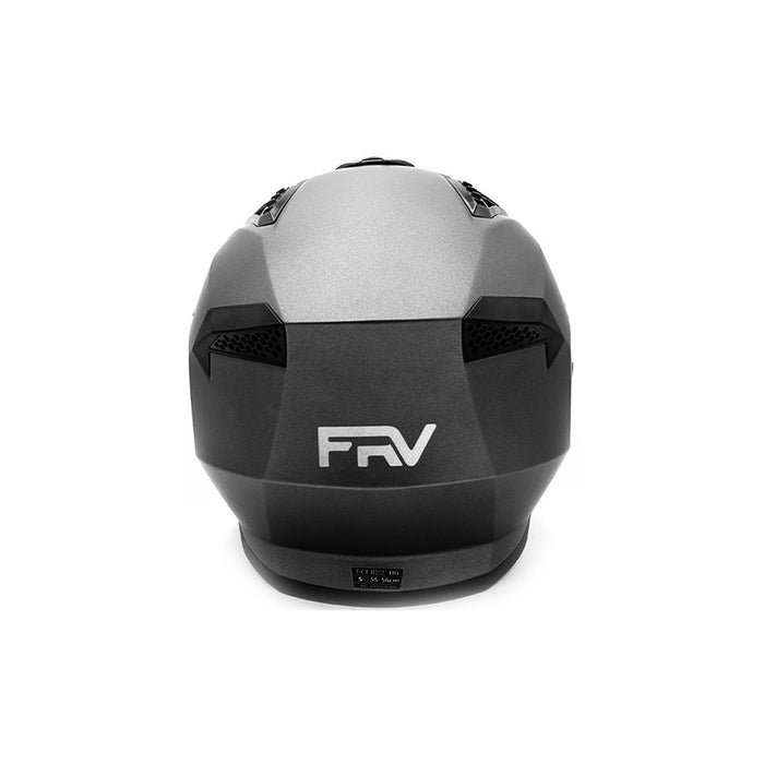 Casque street FRV gris métallique mat